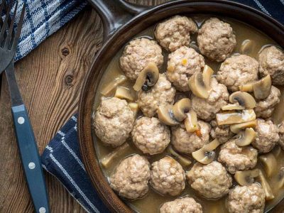 猪肉,eatballs-with-mushroom-gravy