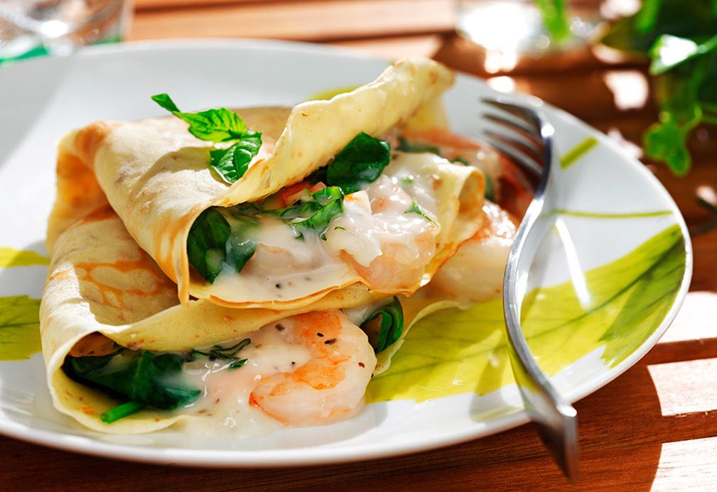 crepes-with-shrimp-spinach-and-herb-filling